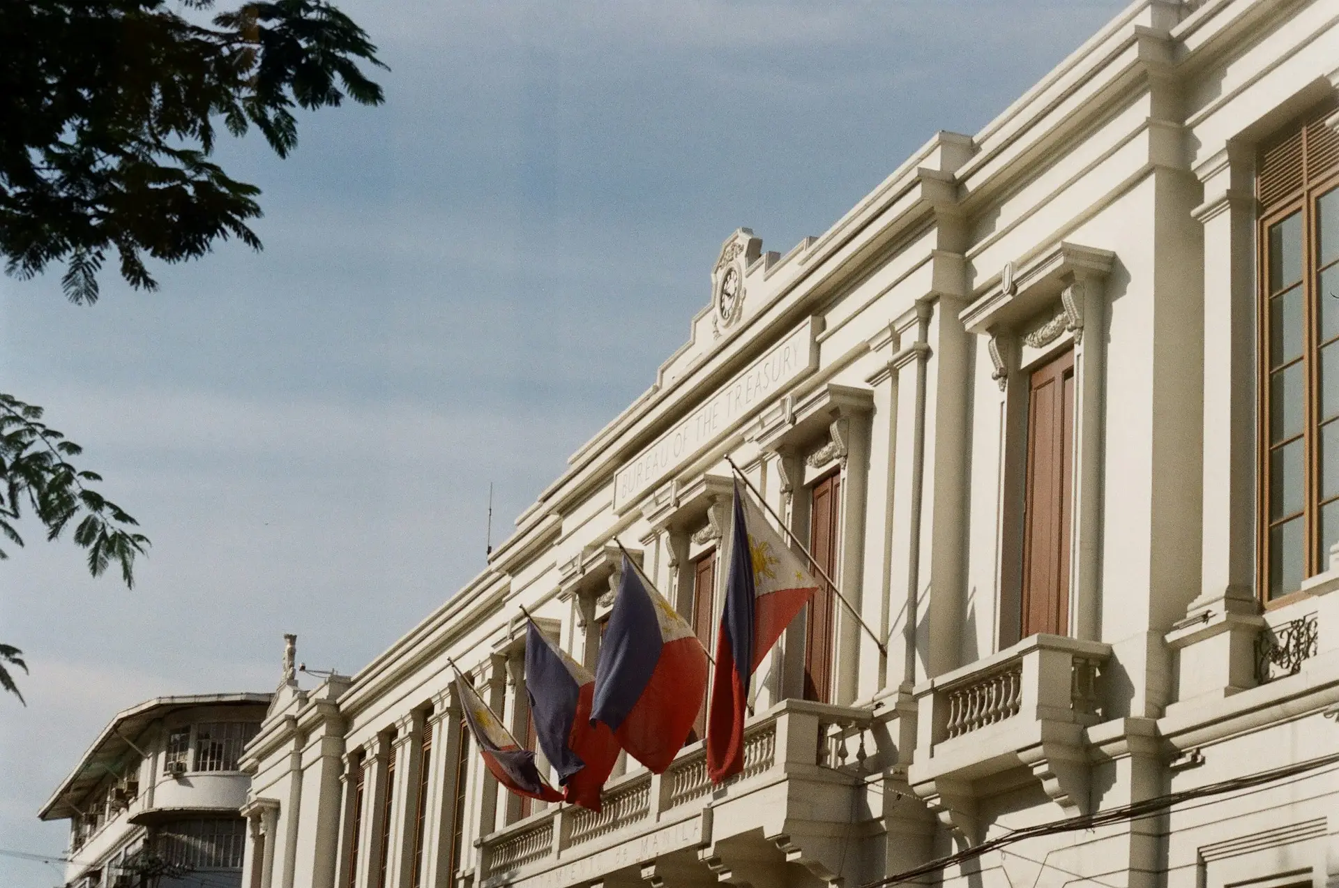 Historic stone walls and cobbled street in Intramuros, Manila